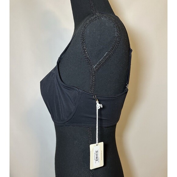 Bare Necessities Side Support Bra Black‎ Underwire Three Piece Cup 32DD NWT - Picture 2 of 8